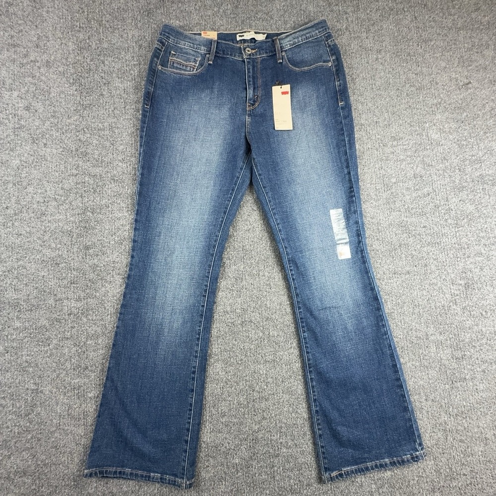 Levi's 515 Bootcut Jeans Womens 12 Medium Wash Blue Mid Rise Stretch 15316-0124